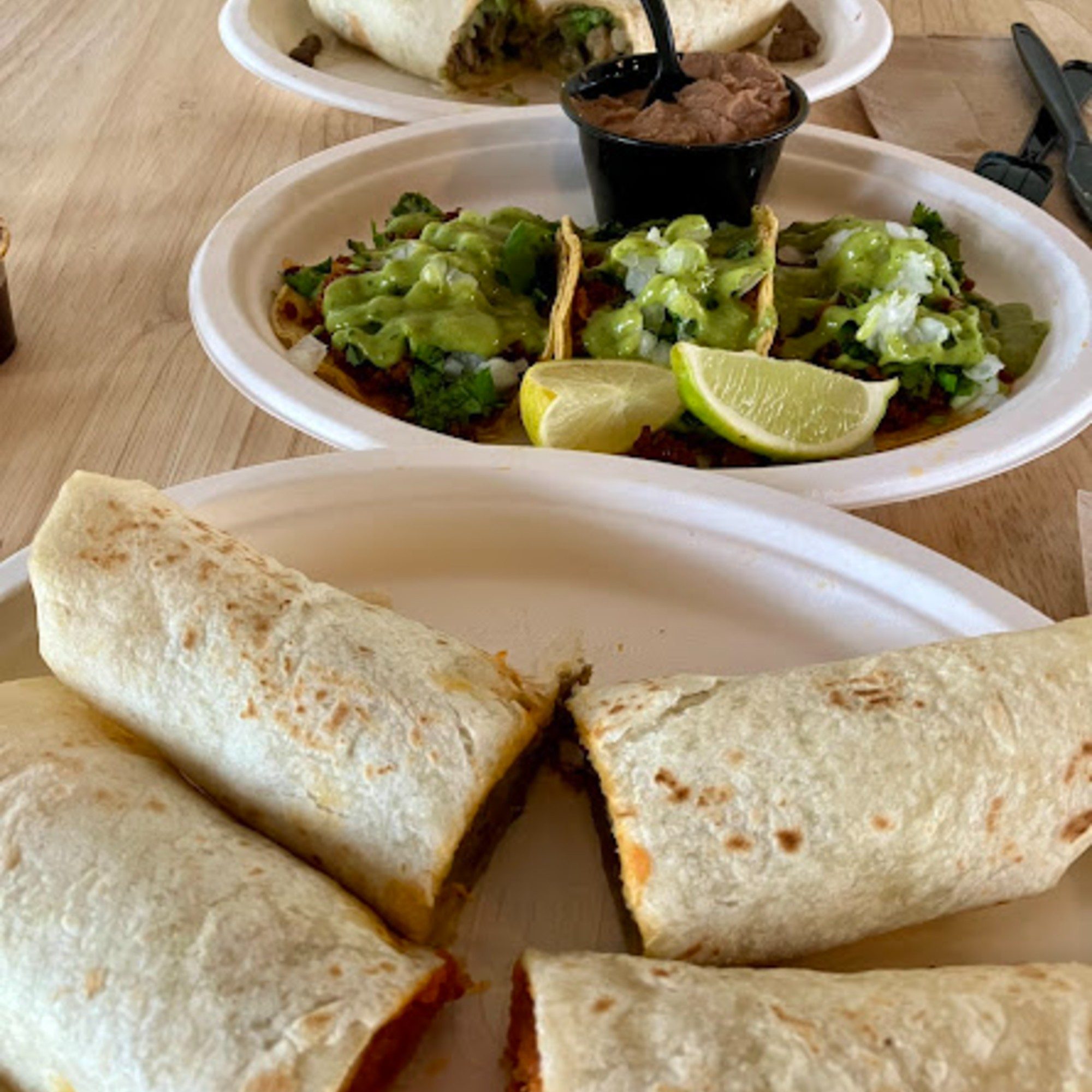 Burritos and tacos from Testal’s kitchen